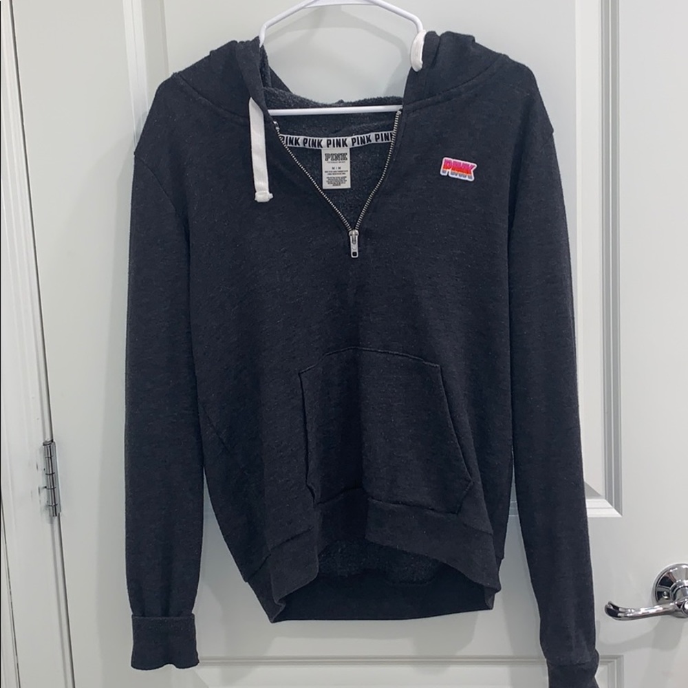 Pink VS Grey Quarter Zip Hoodie